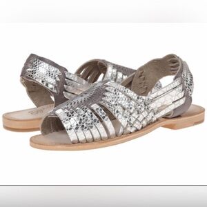 Seychelles‎ Square Metallic Silver Sandal Size 8